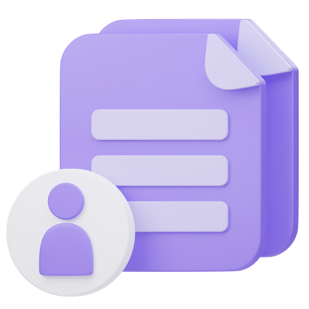 Resume  3D Icon