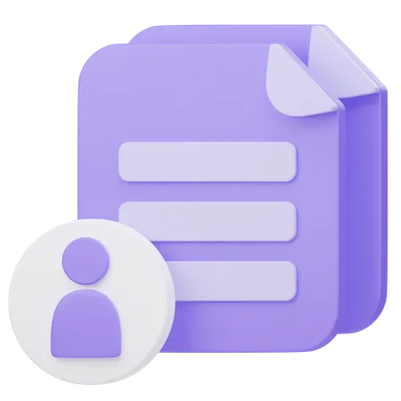 Resume  3D Icon