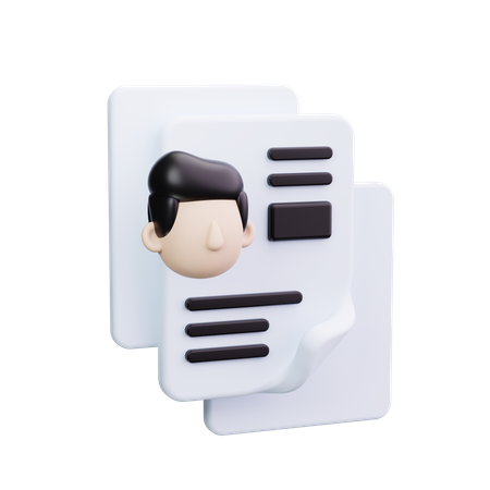 Resume  3D Icon