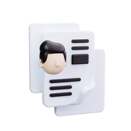 Resume  3D Icon