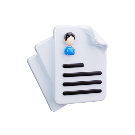 Resume  3D Icon