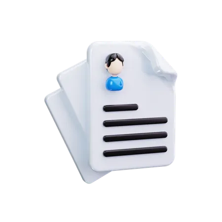 Resume  3D Icon