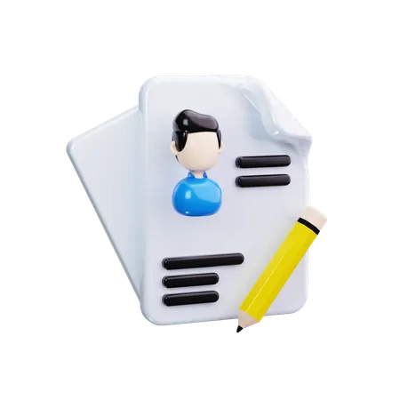 Resume  3D Icon