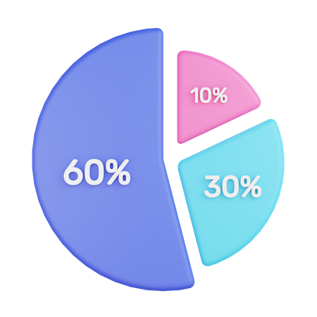 Diagramme circulaire abstrait  3D Illustration