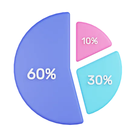 Diagramme circulaire abstrait  3D Illustration