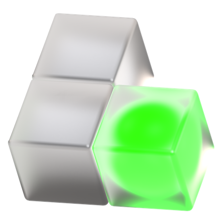 Cube abstrait morphique  3D Icon