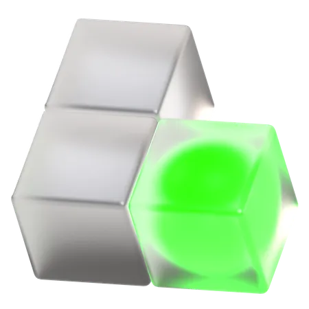 Cube abstrait morphique  3D Icon