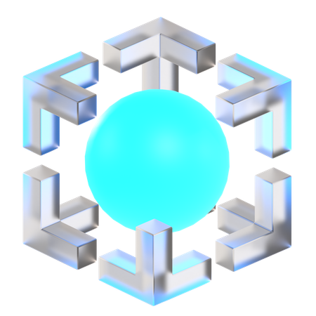 Cube abstrait morphique  3D Icon