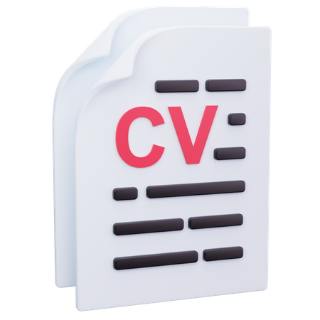 Resume Document  3D Icon