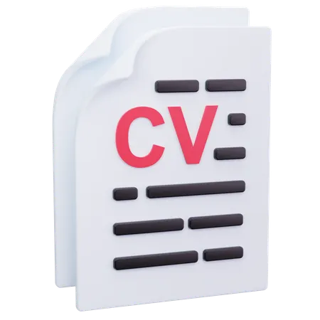 Resume Document  3D Icon