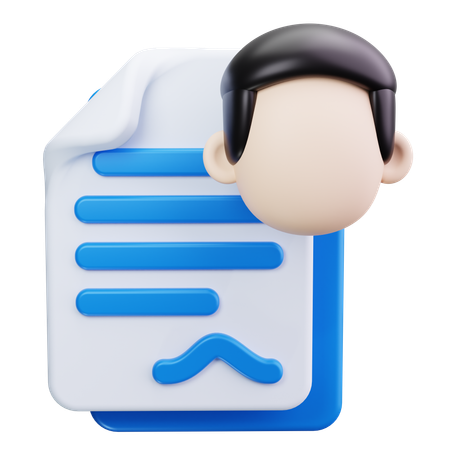 Resume Document  3D Icon