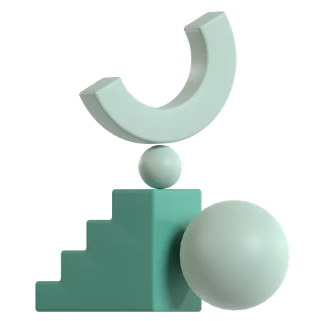 Abstrait équilibrage géométrique  3D Icon