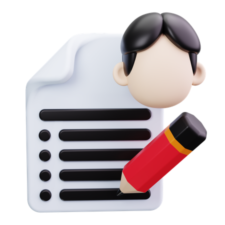 Resume Pen  3D Icon