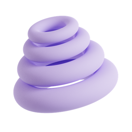 Cercle pyramidal abstrait  3D Icon