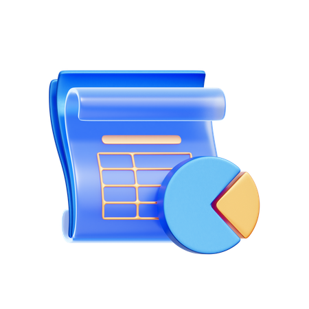 Resumo financeiro  3D Icon