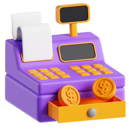 Retail Checkout Counter  3D Icon