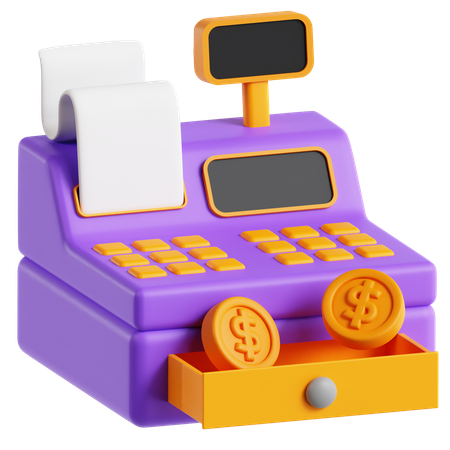 Retail Checkout Counter  3D Icon