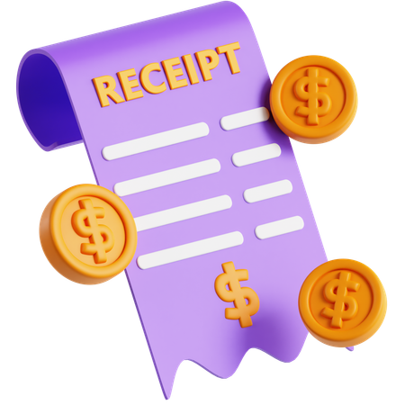 Retail Receipt  3D Icon