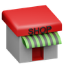 retail shop 3d logo