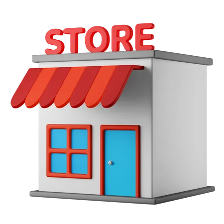 Retail Store Building 3 D Icon Illustration 3D Icon