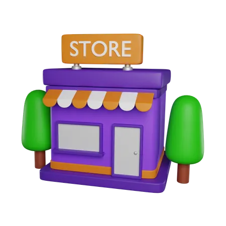 Retail Store 3 D Icon 3D Icon