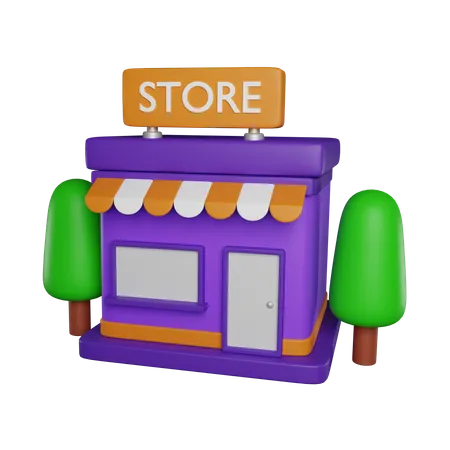 Retail Store  3D Icon