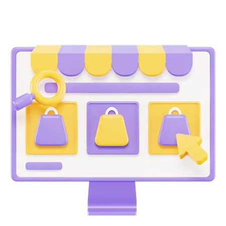 Retail website  3D Icon