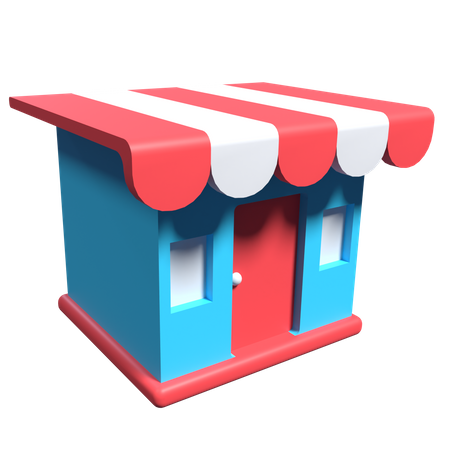 Retailer Shop  3D Illustration