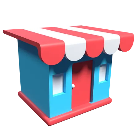 Retailer Shop  3D Illustration