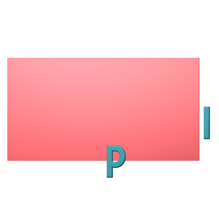 Retângulo matemático  3D Icon