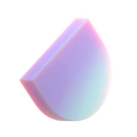 Retângulo meio arredondado  3D Icon