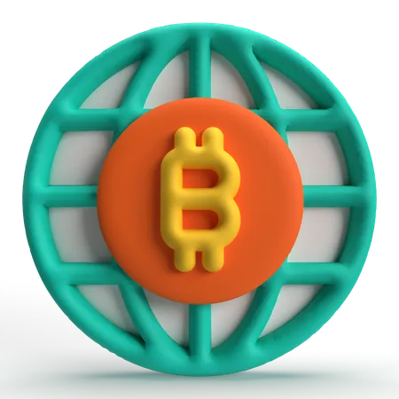 Rete bitcoin  3D Icon