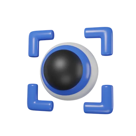 Retinal Recognition Security Icon 3 D Illustration 3D Icon