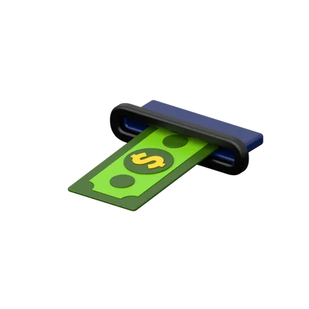 Retirada de dinheiro  3D Icon