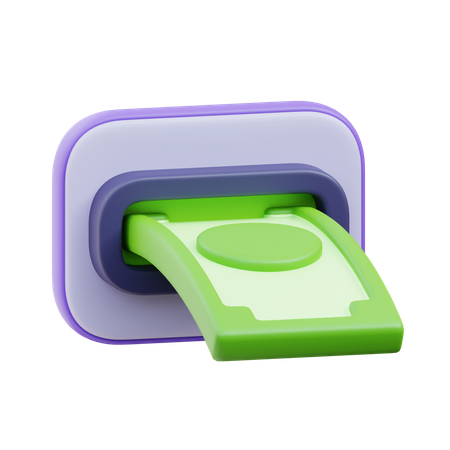 Retirada de dinheiro  3D Icon