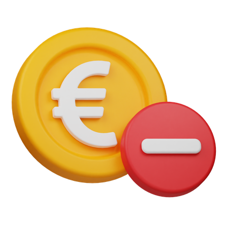 Retirar moneda euro  3D Icon