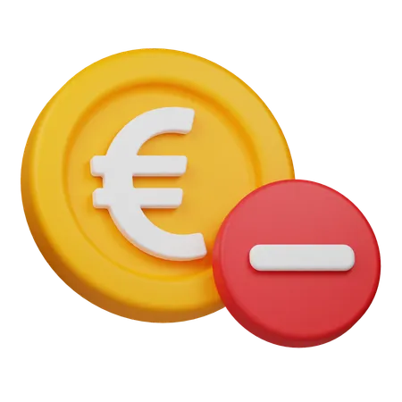 Retirar moneda euro  3D Icon