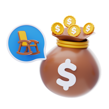 Retirement Budget  3D Icon