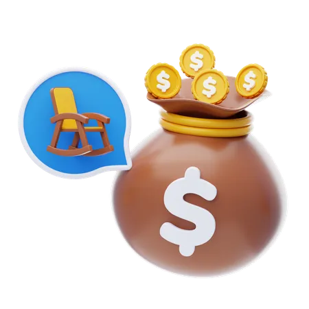 Retirement Budget  3D Icon