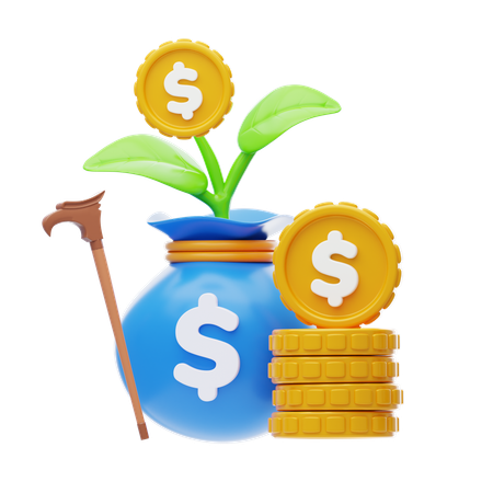 Retirement Fund Growth  3D Icon