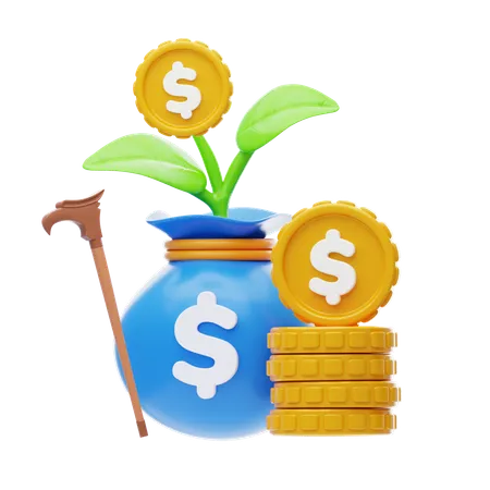 Retirement Fund Growth  3D Icon