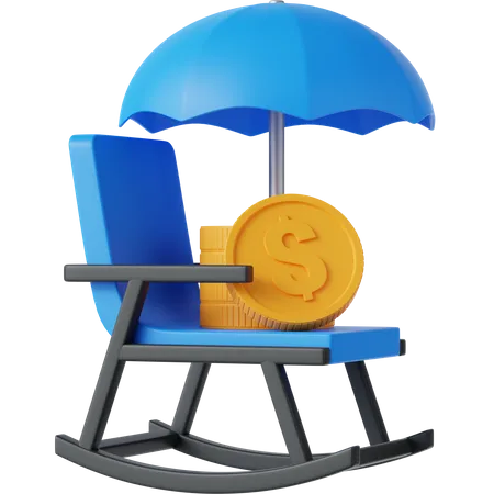 Retirement Insurance  3D Icon