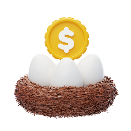 Retirement Nest Egg  3D Icon