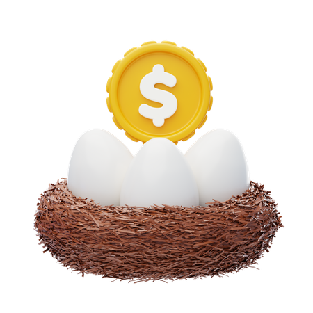 Retirement Nest Egg  3D Icon