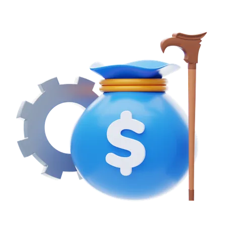 Retirement Risk Management  3D Icon