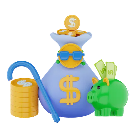 Retirement Savings  3D Icon