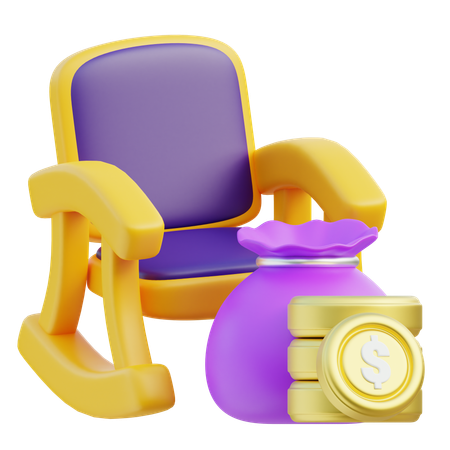 Retirement Savings And Comfort Concept  3D Icon