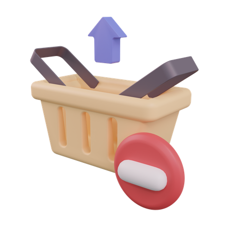 Retirer du panier  3D Icon