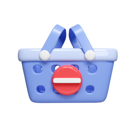 Retirer du panier  3D Icon