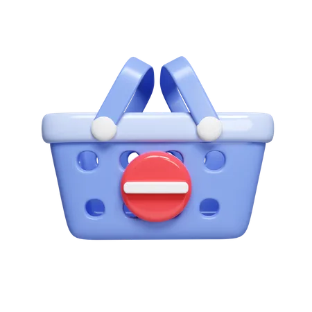 Retirer du panier  3D Icon